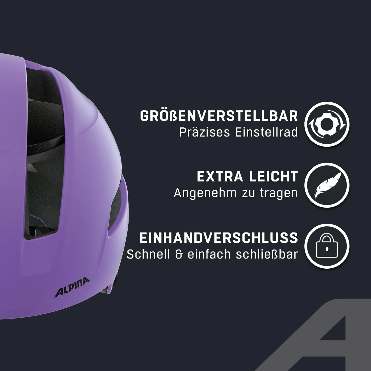 Alpina Soho casco bici urban viola 51-56