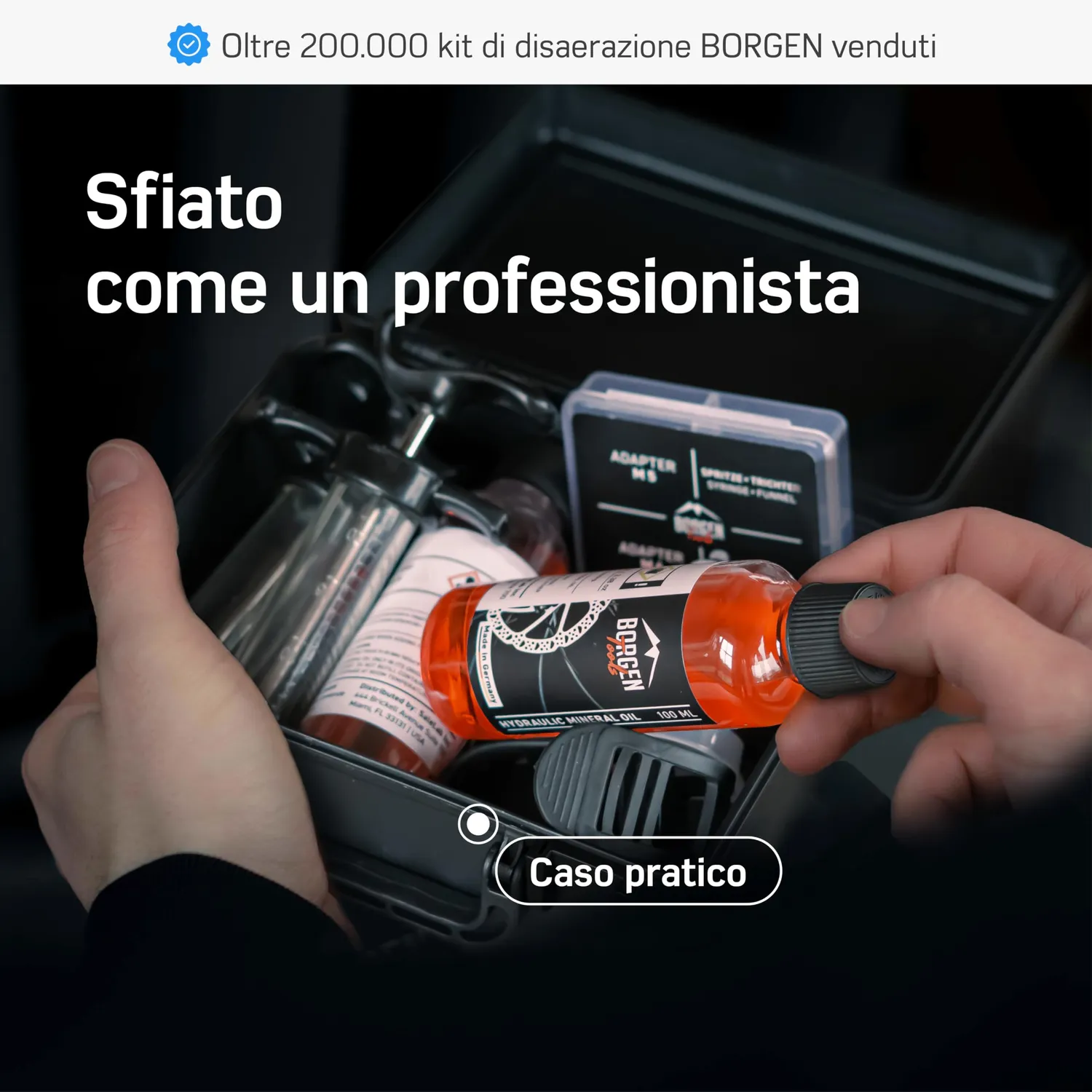 Borgen Pro kit spurgo freni disco Shimano 200 ml