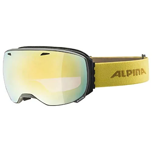 Alpina Big Horn Q-Lite maschera sci grey-curry specchiata