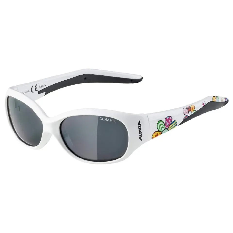 Alpina Flexxy occhiali sole bambini White Flower specchiati