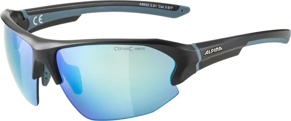 Alpina Lyron CMB occhiali sportivi black matt-blue infrarossi