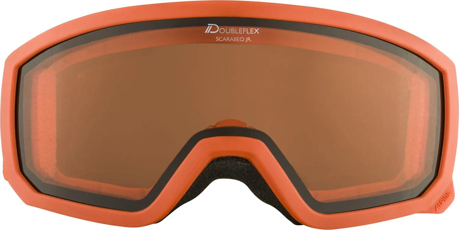 Alpina Scarabeo Jr. occhiali sci pumpkin matt lente arancio