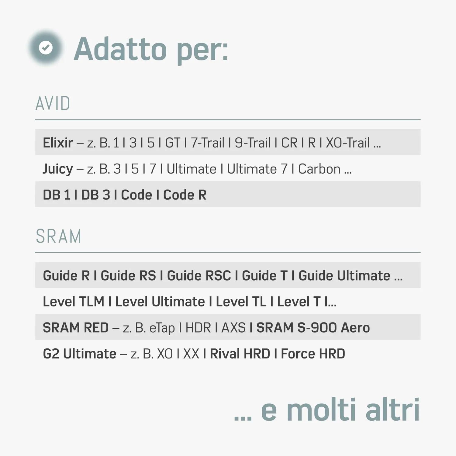 Borgen kit spurgo freni disco Avid SRAM DOT 5.1