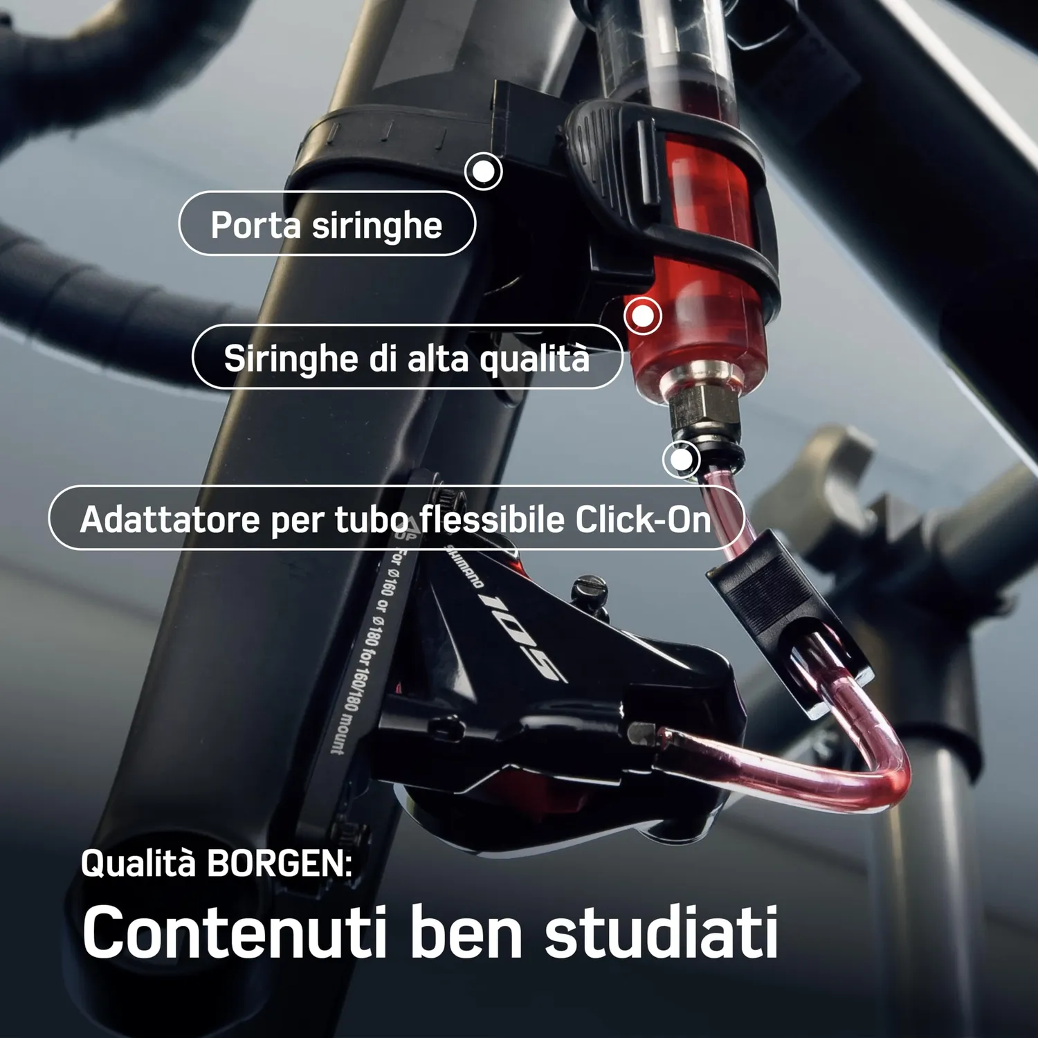 Borgen Pro kit spurgo freni disco Shimano 200 ml