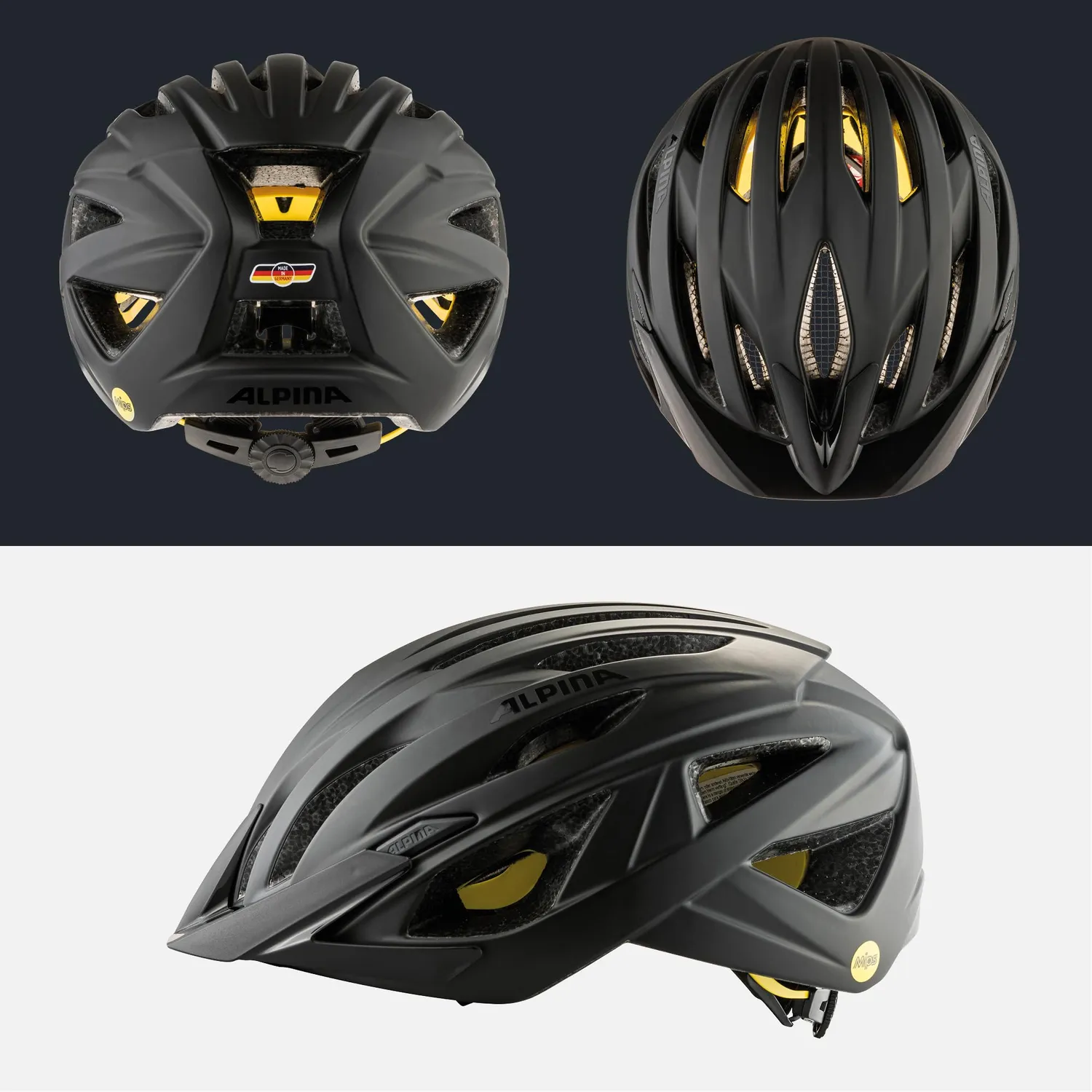 Alpina Delft MIPS casco bici 51-56 cm black matt protettivo