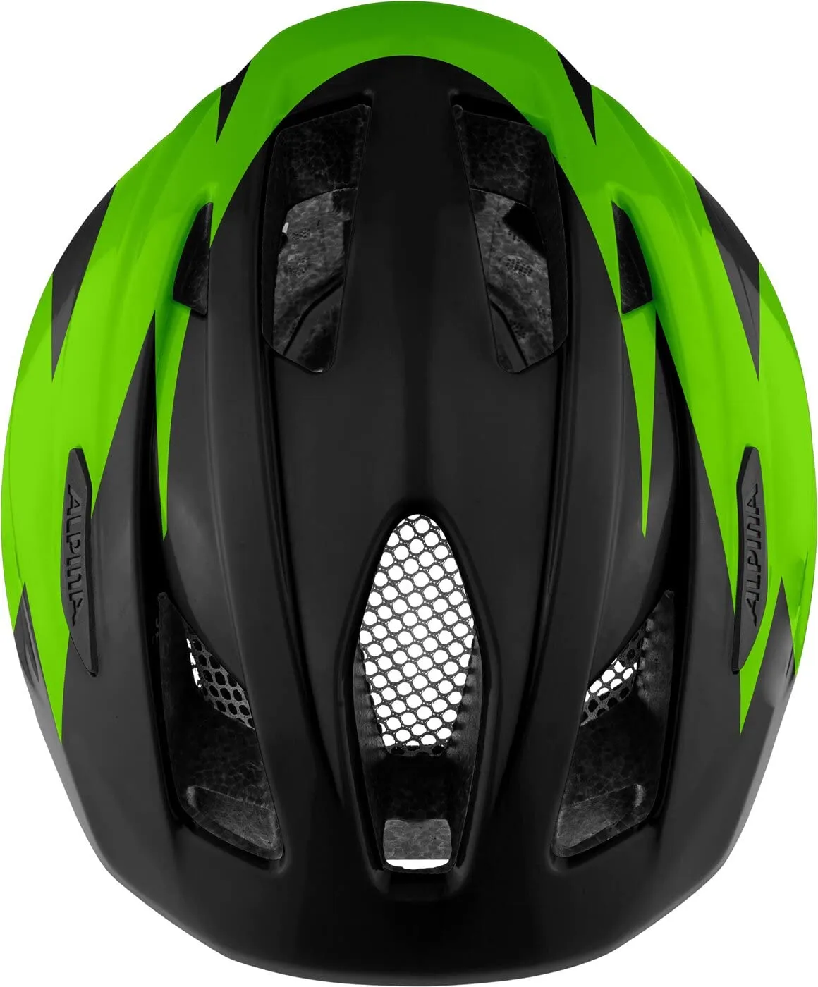 Alpina Pico casco bambino Black-green gloss visiera
