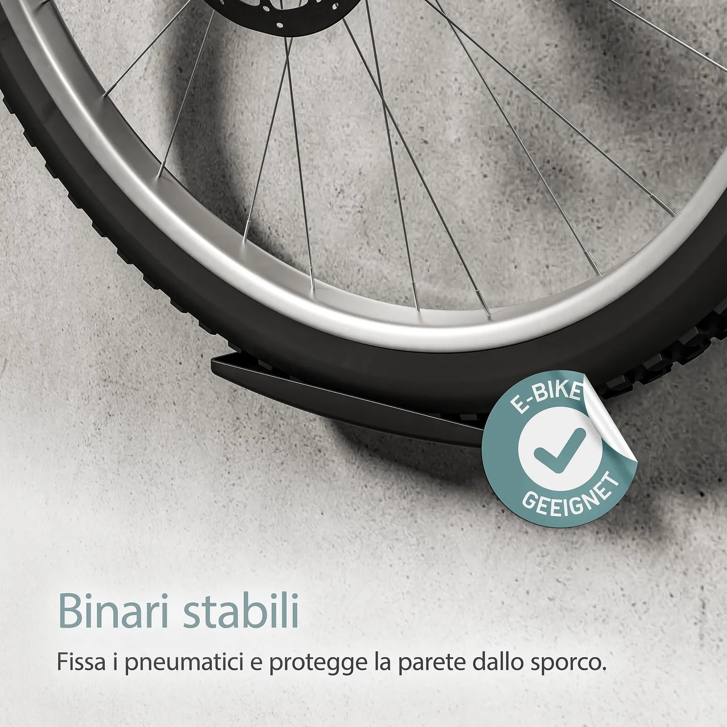 Borgen supporto bici muro gancio set 1 pezzo 32 kg