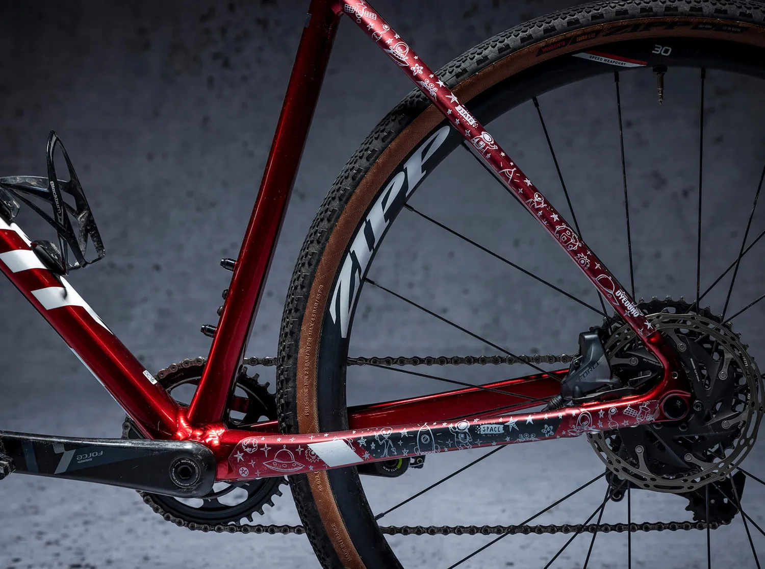 Dyedbro Space Trip protezione telaio gravel bianca