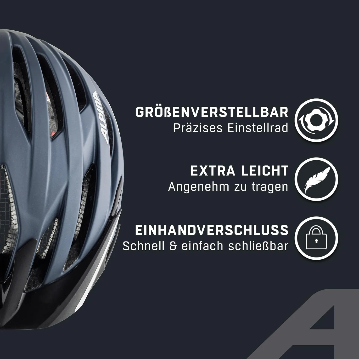 Alpina Haga casco bici Indigo matt 51-56 urbano