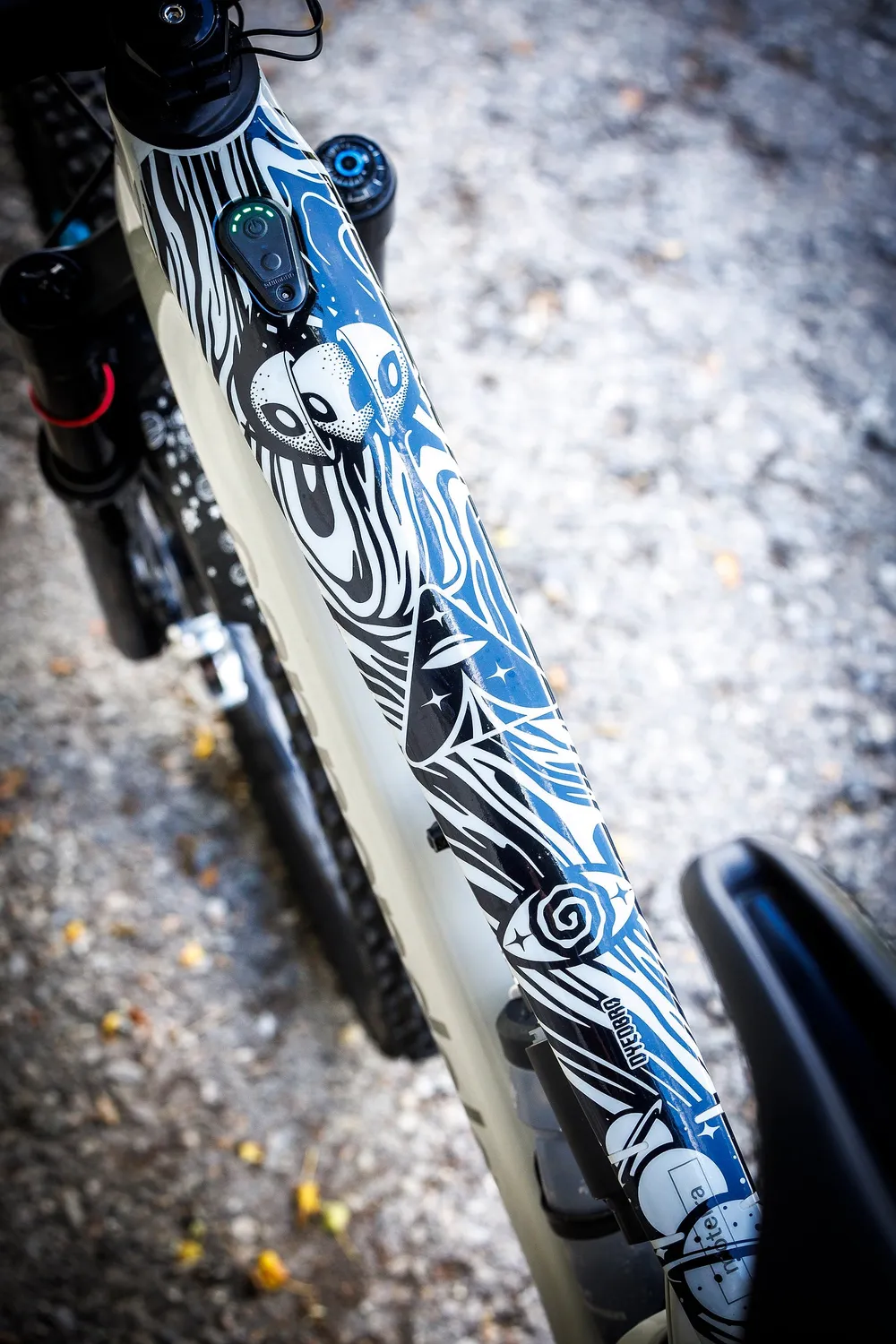 Dyedbro Kaos protezione telaio MTB nera lucida