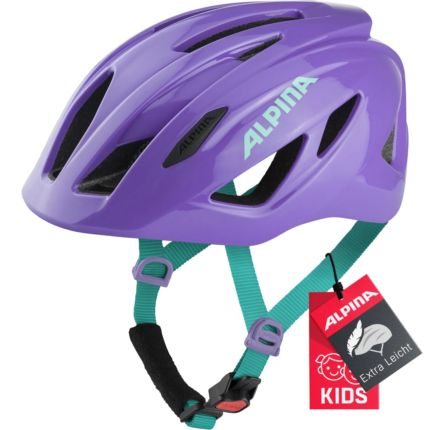 Alpina Pico casco bambino Black-green gloss visiera