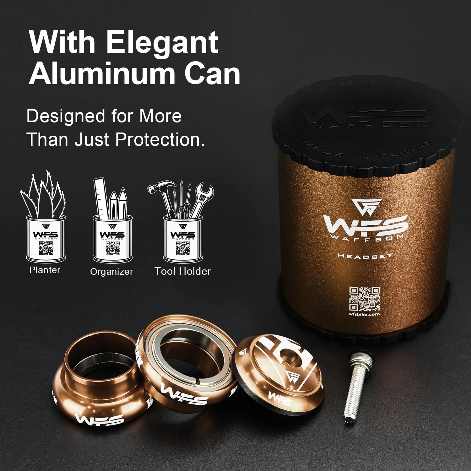 WFS NV.58 HS04ZQGLD serie sterzo 1-1/8" oro