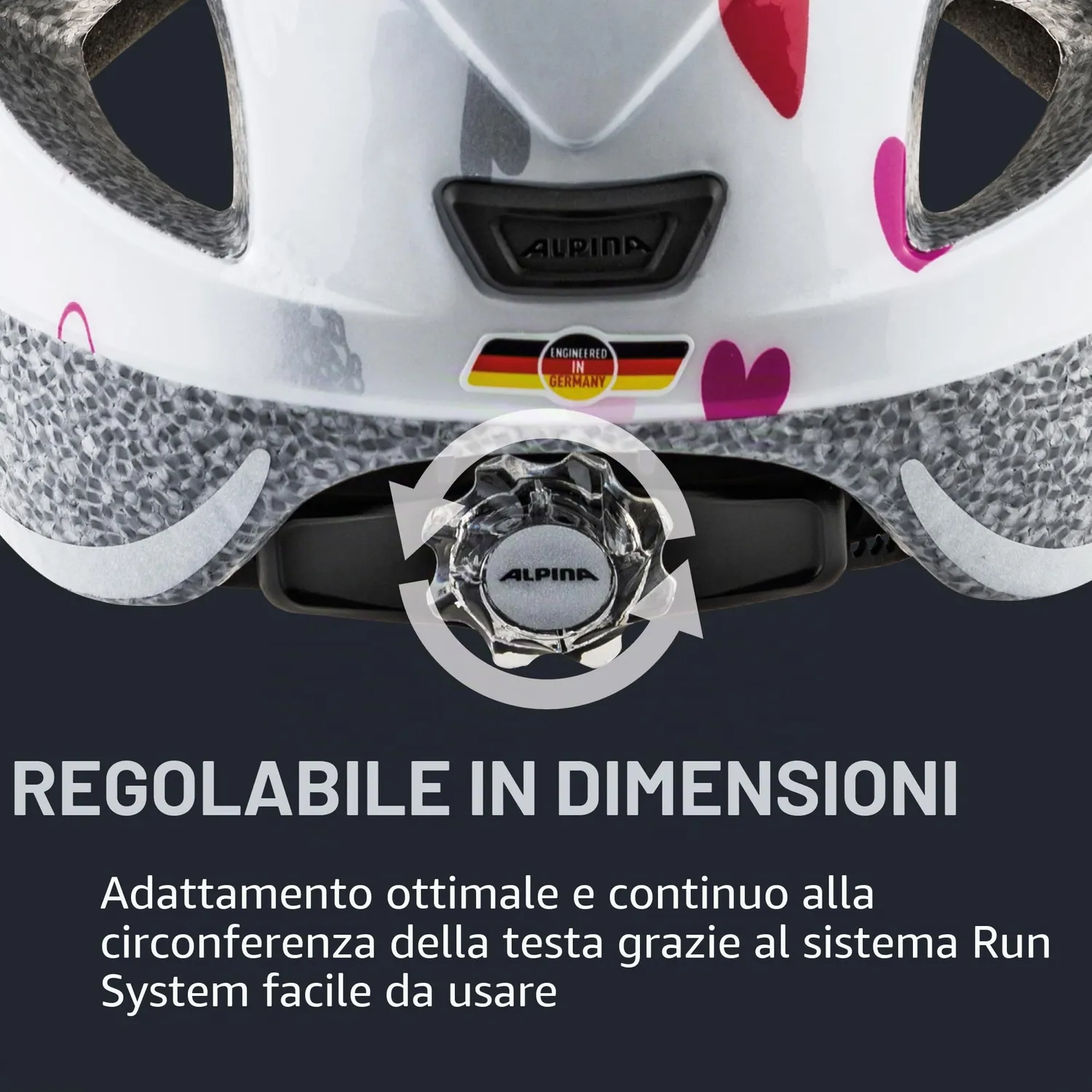 Alpina Ximo Casco Bici Bambino 47-51 cm con Riflettori