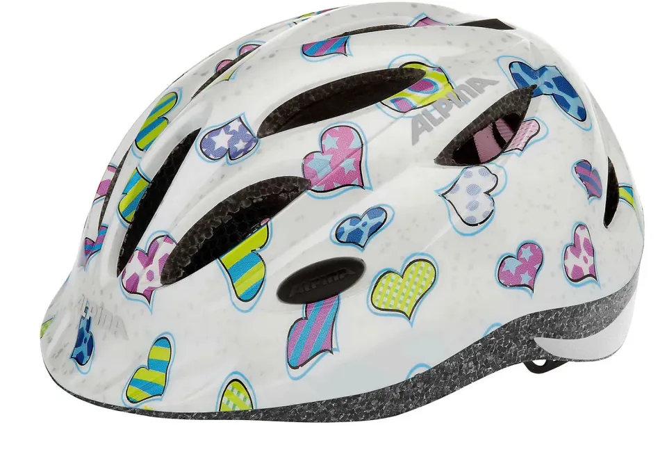 Alpina Gamma 2.0 casco bici bimbo 46-51 Hearts bianco