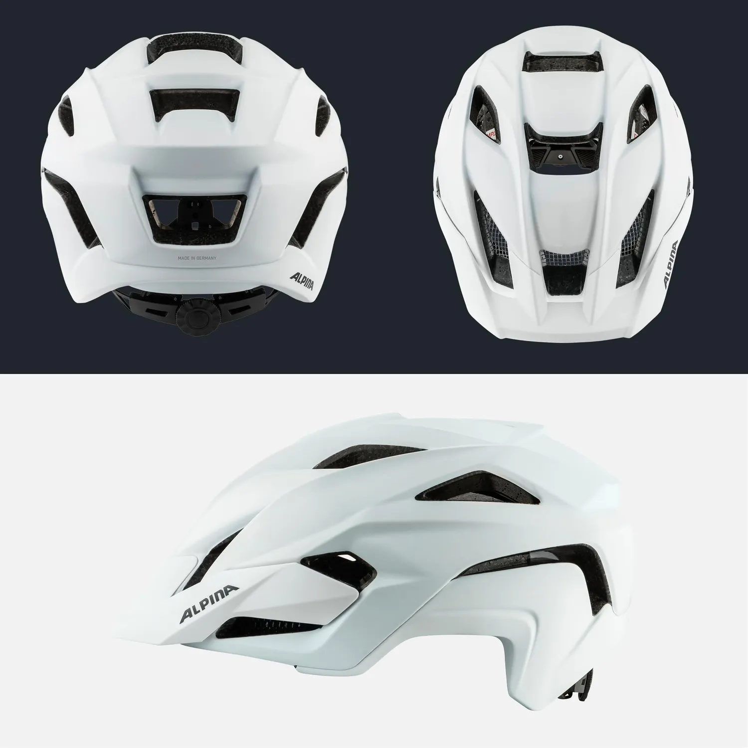 Alpina Kamloop casco bici white matt leggero