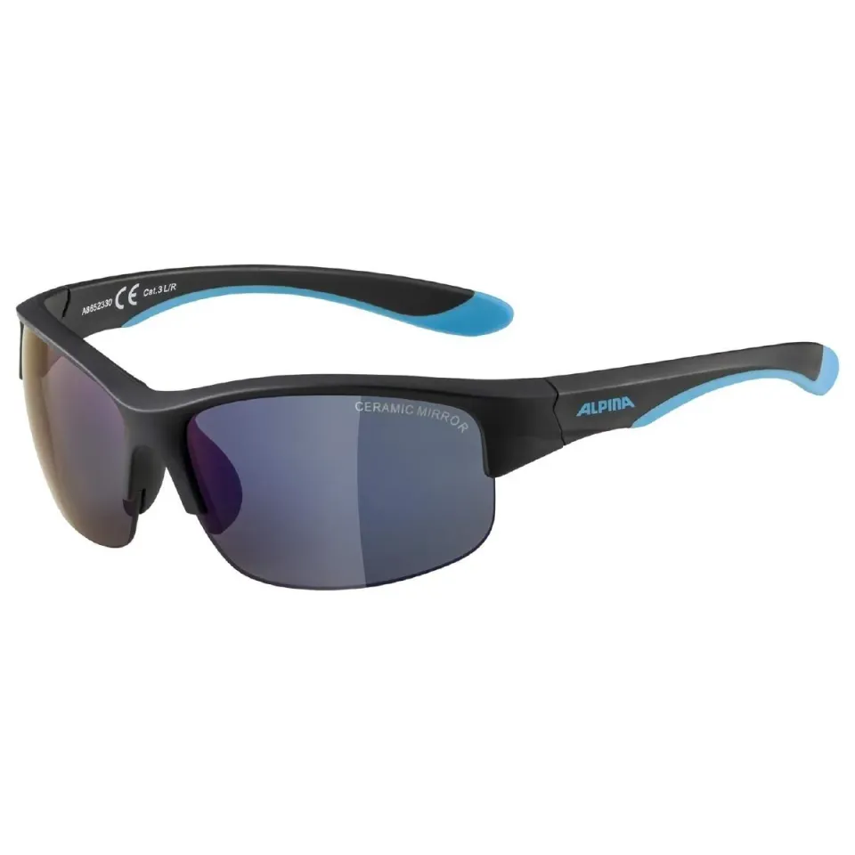 Alpina Flexxy Youth HR occhiali da sole black matt-blue specchiati