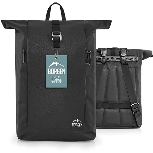 Borgen borsa portapacchi bici nera 28 L impermeabile