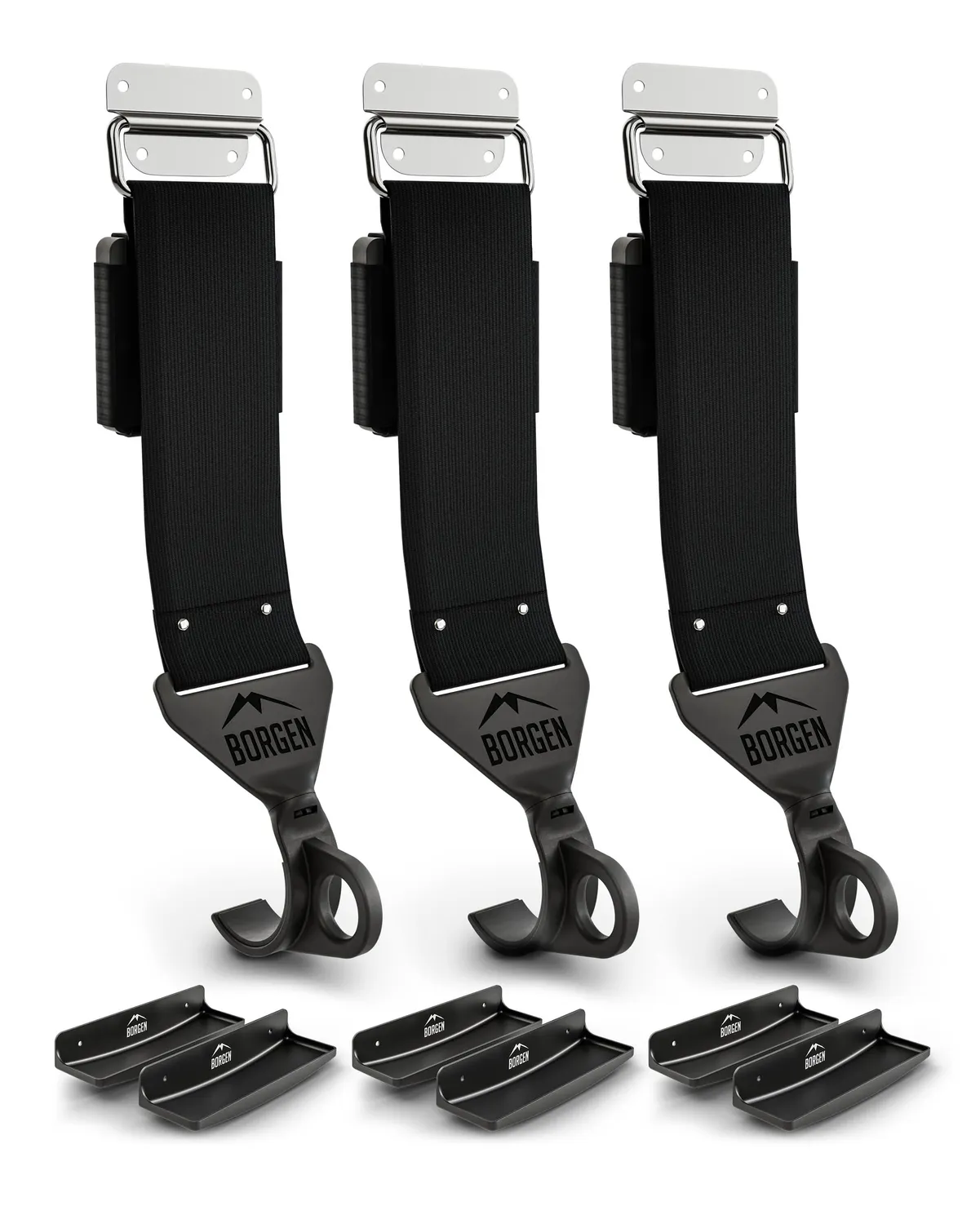 Borgen supporto bici muro gancio set 1 pezzo 32 kg