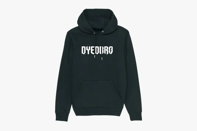 Dyedbro Logo felpa cappuccio cotone bio nera M