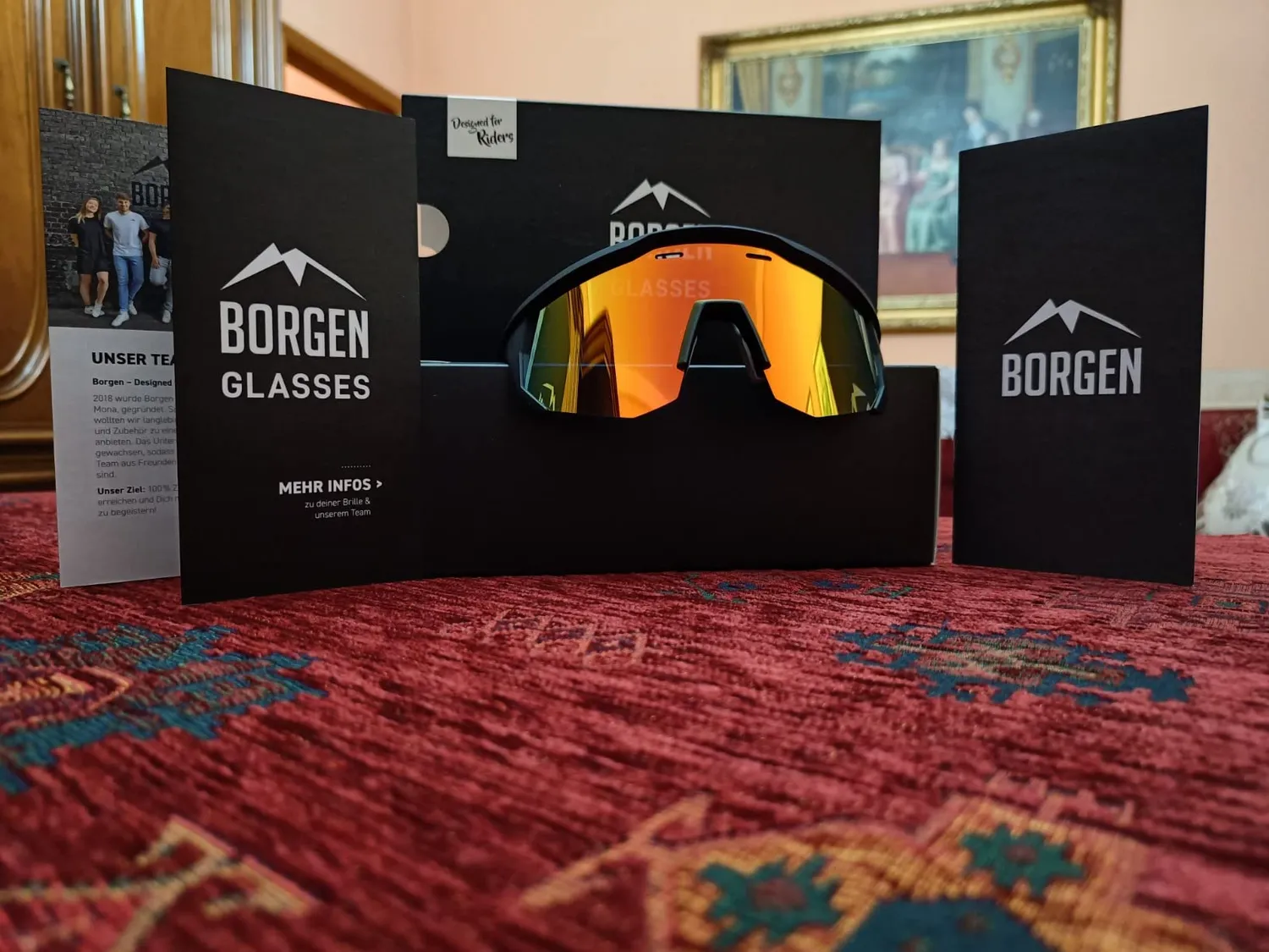 Borgen occhiali ciclismo lenti intercambiabili polarizzati UV