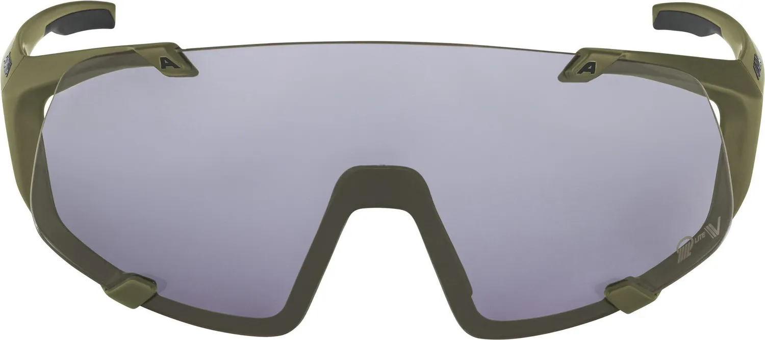 Alpina Sport Hawkeye Q-Lite V occhiali olive matt fotocromatici