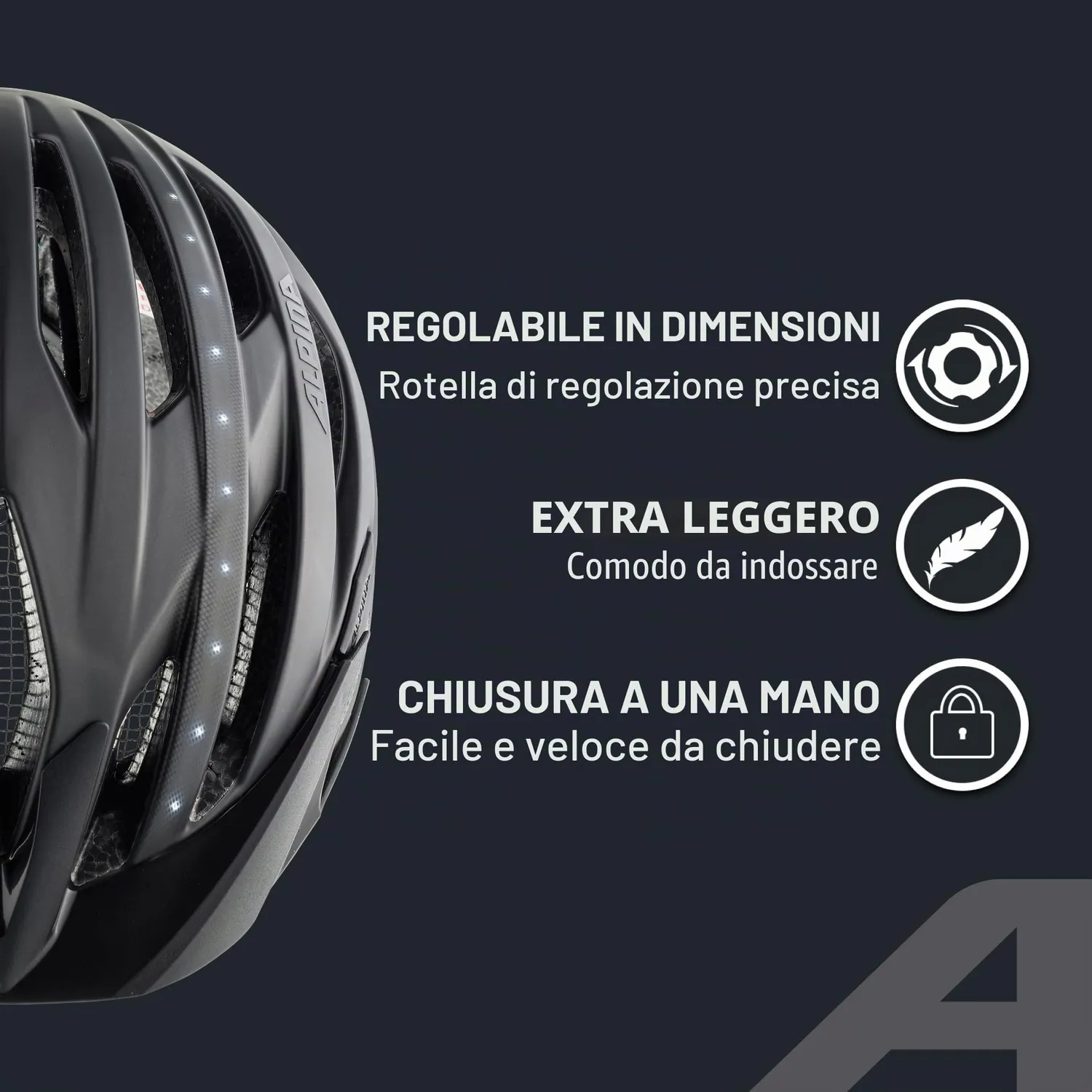 Alpina Haga LED casco bici urbano con luce
