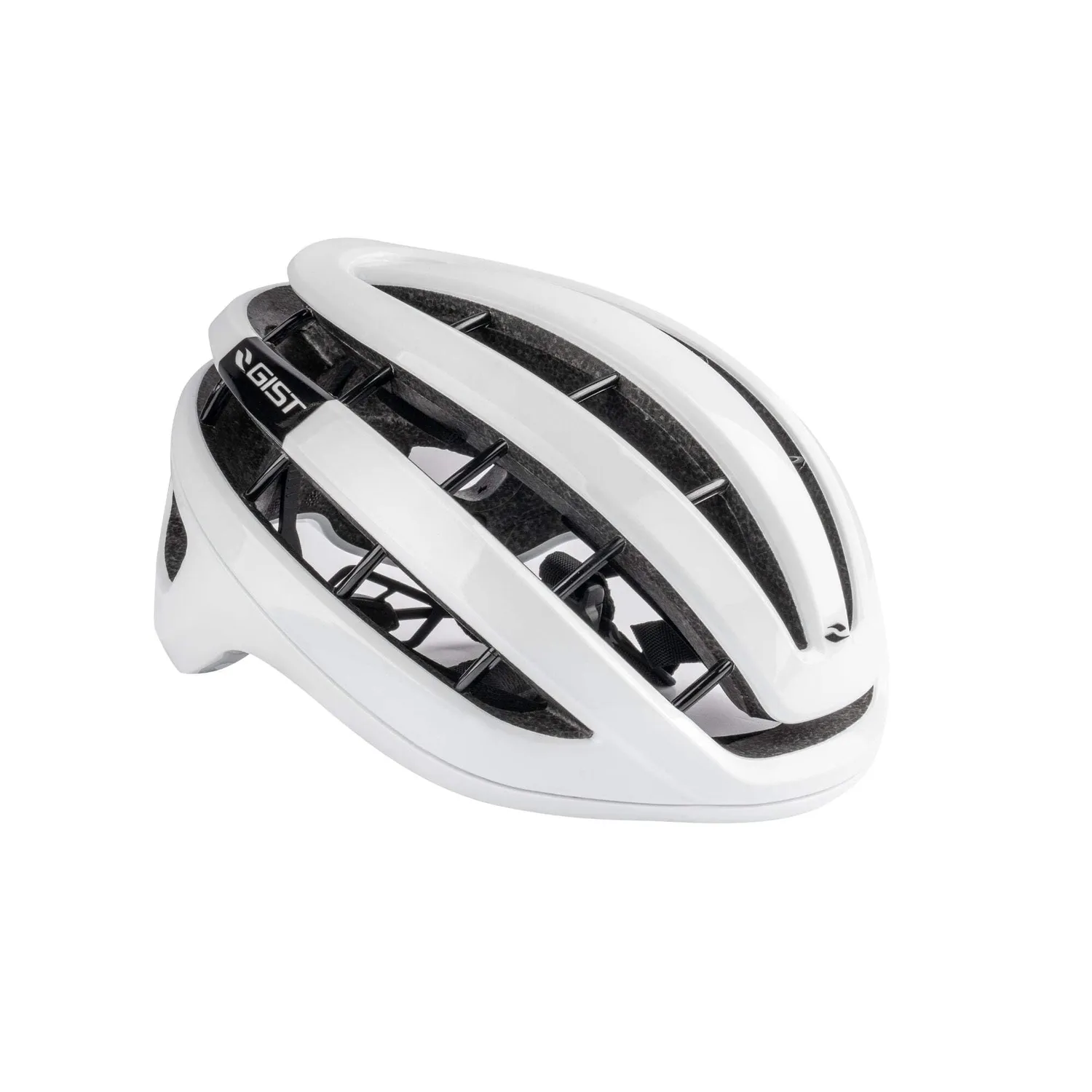 Gist Rapido casco bici nero lucido leggero 250g