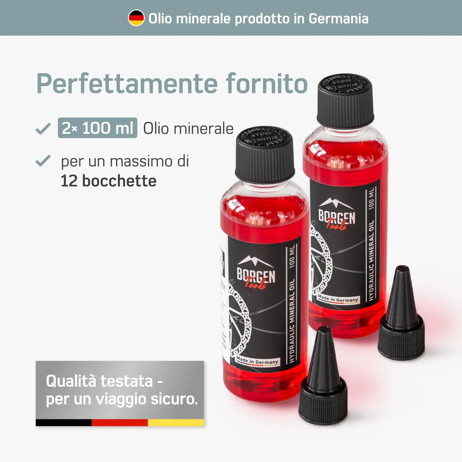 Borgen Pro kit spurgo freni disco Shimano 200 ml