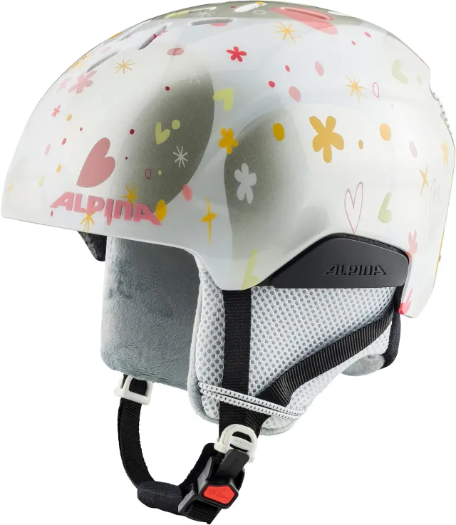 Alpina Pizi casco sci bambino bianco cuori 51-55 cm