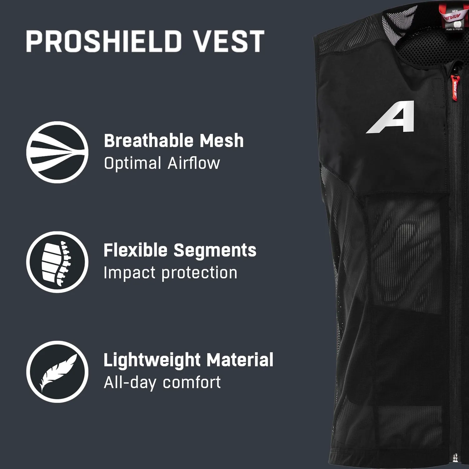 Alpina Proshield Men gilet protettivo S paraschiena