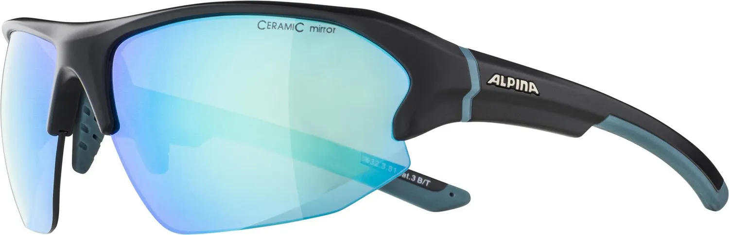 Alpina Lyron CMB occhiali sportivi black matt-blue infrarossi