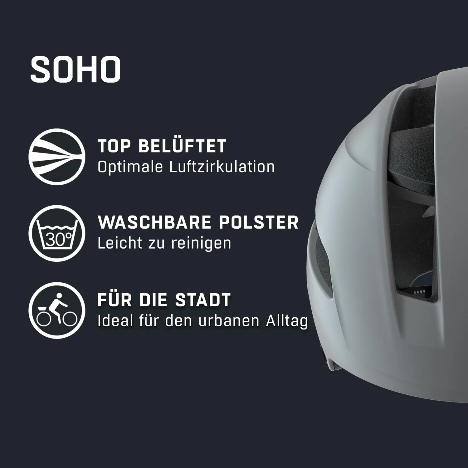 Alpina Soho casco bici Coffee Grey Matt urbano