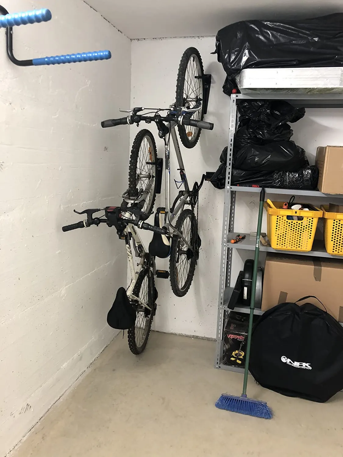 Borgen supporto bici parete verticale nero 32kg set 1 pezzo