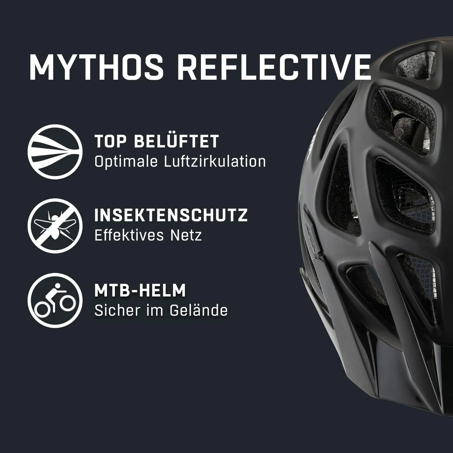 Alpina Mythos casco bici unisex riflettente leggero
