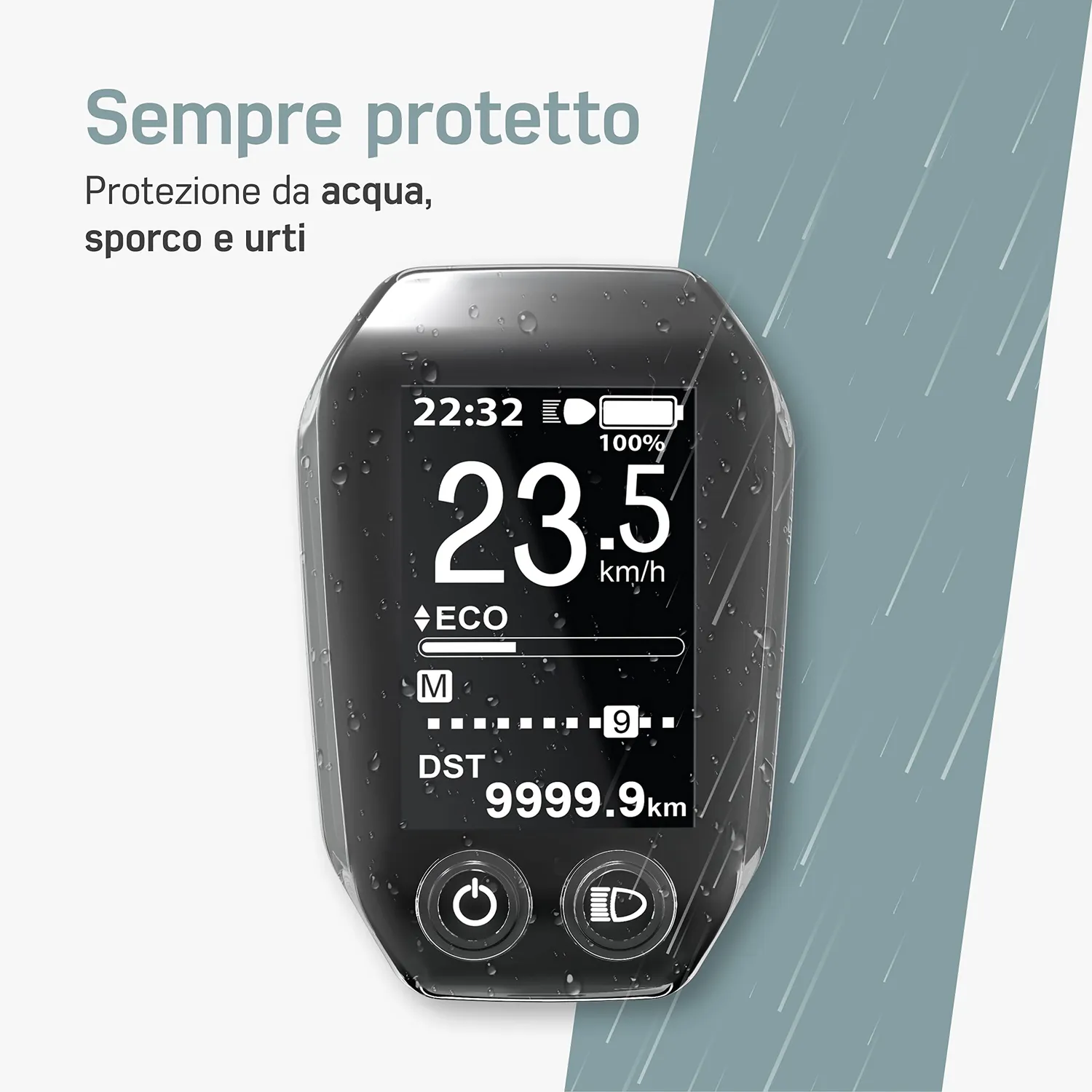 Borgen SC-E6010 cover display e-bike Shimano trasparente