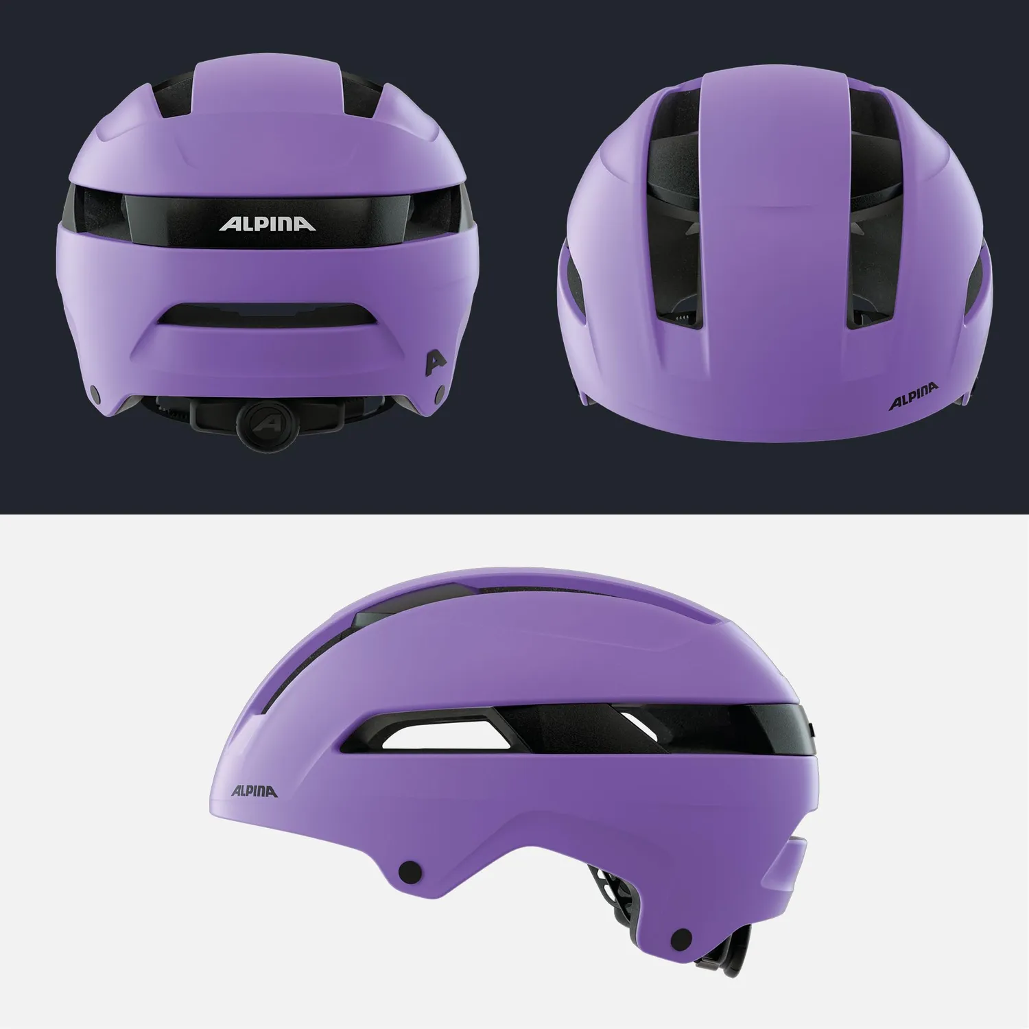 Alpina Soho casco bici urban viola 51-56