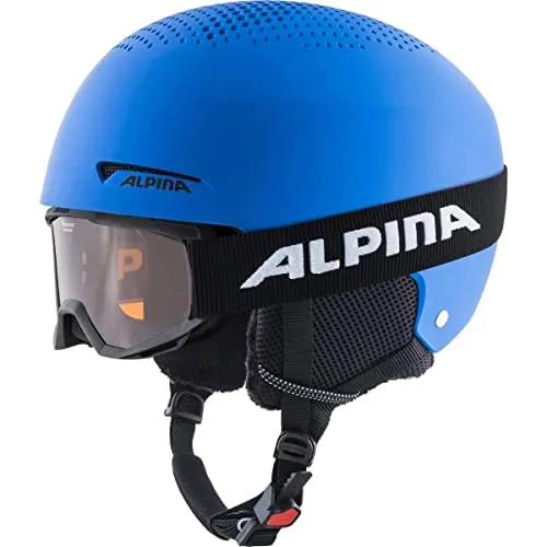 Alpina Zupo Piney set casco sci bimbo blu 48-52