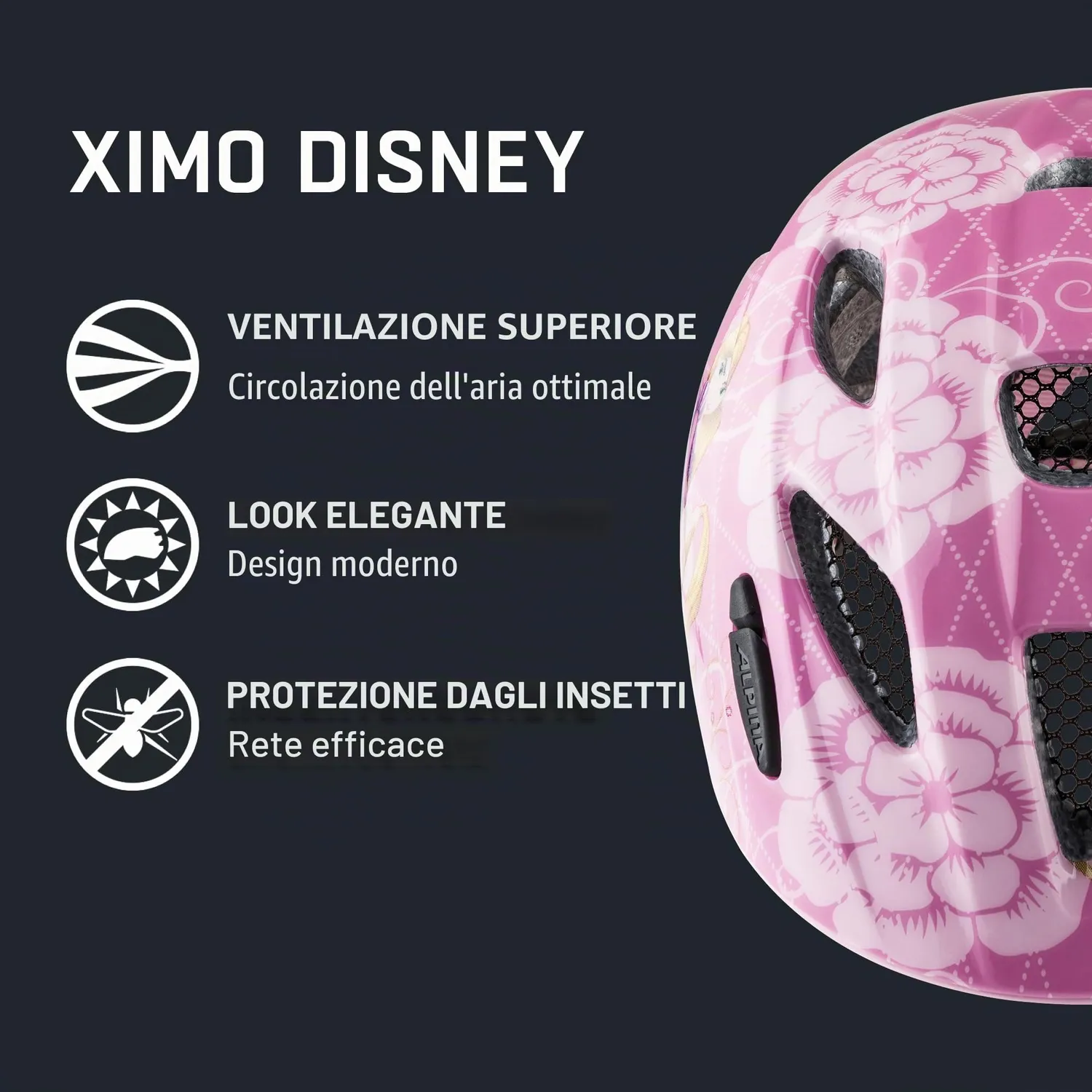 Alpina Ximo Disney casco bici bambino 47-51 cm Cars