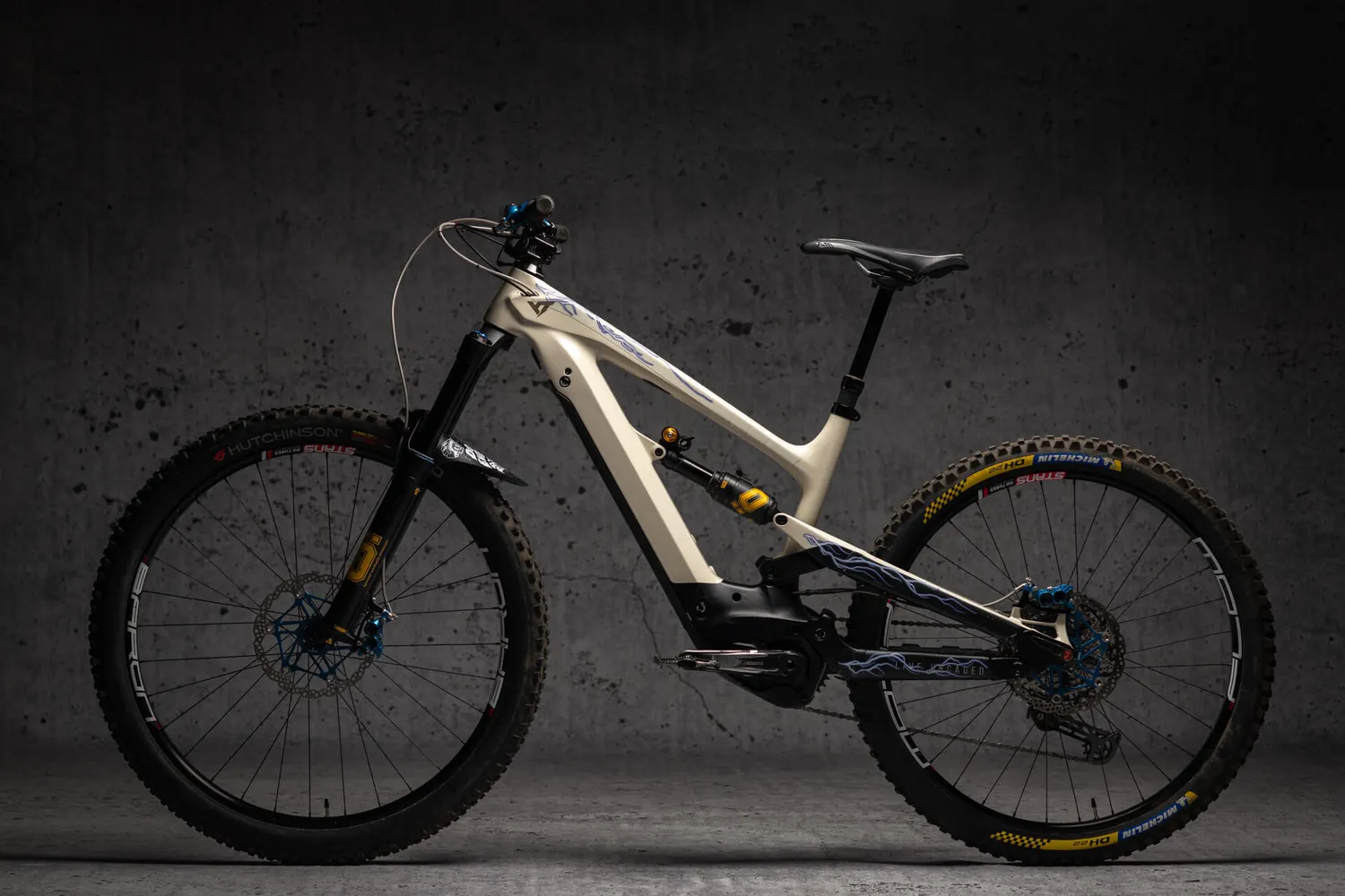Dyedbro Lightning pellicola telaio ebike Blu opaca