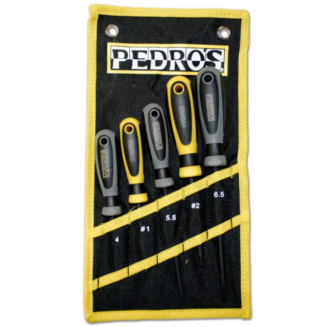 Pedro's Set 5 Cacciaviti Bici con Custodia Ergonomici