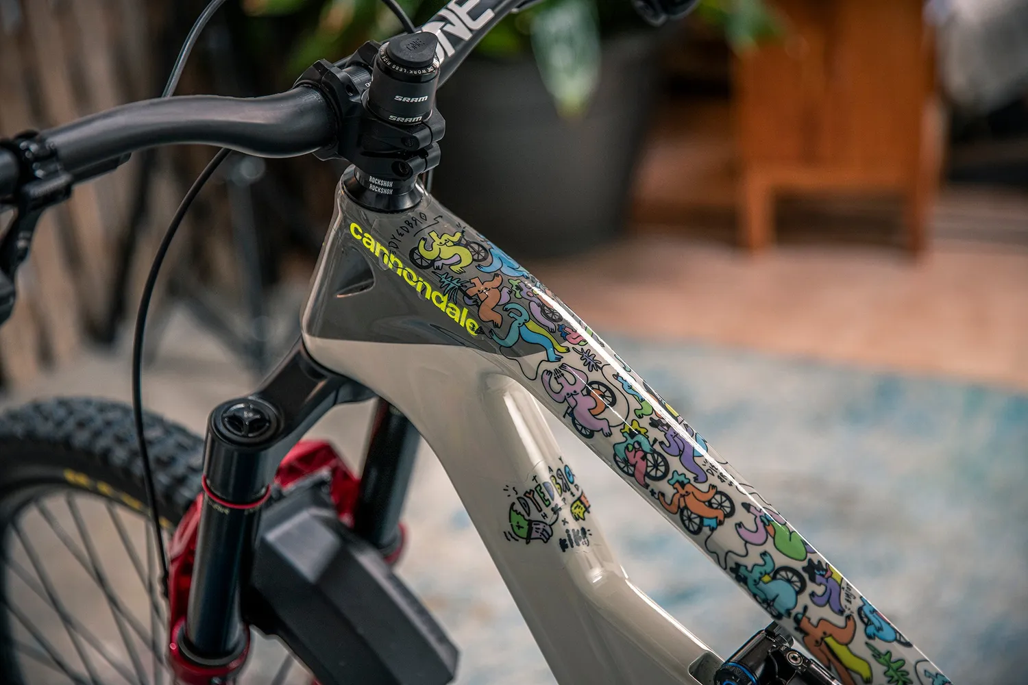 Dyedbro Kiko CLJ pellicola telaio mtb verde menta fantasia