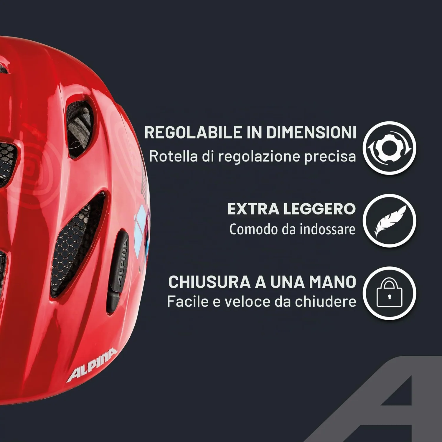 Alpina Ximo casco bici bambino firefighter