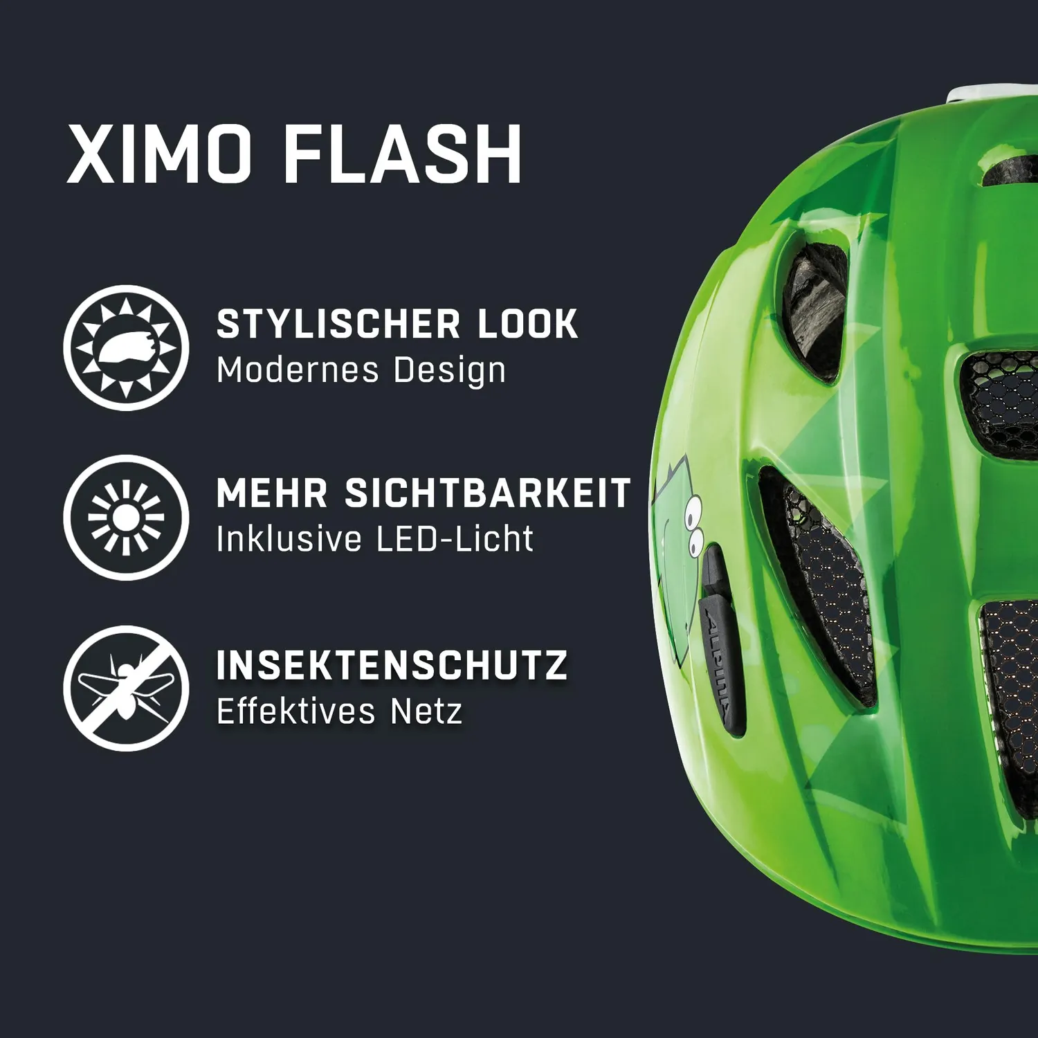 Alpina Ximo Flash casco bimbo white flower catarifrangente
