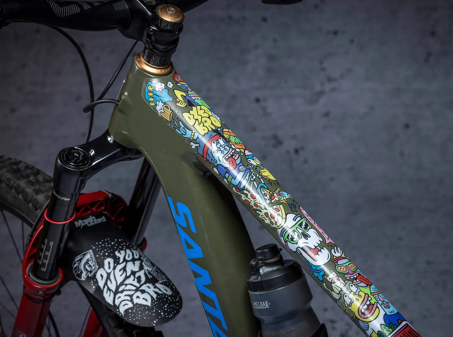 Dyedbro Juay pellicola telaio mtb colorata grafica street opaca
