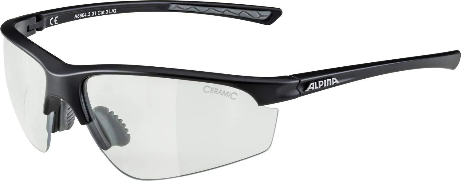 Alpina Tri-Effect 2.0 occhiali sportivi black matt 3 lenti