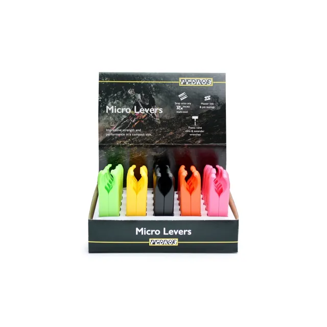 Pedro's Micro Levers cacciagomme bici box 25 coppie colori
