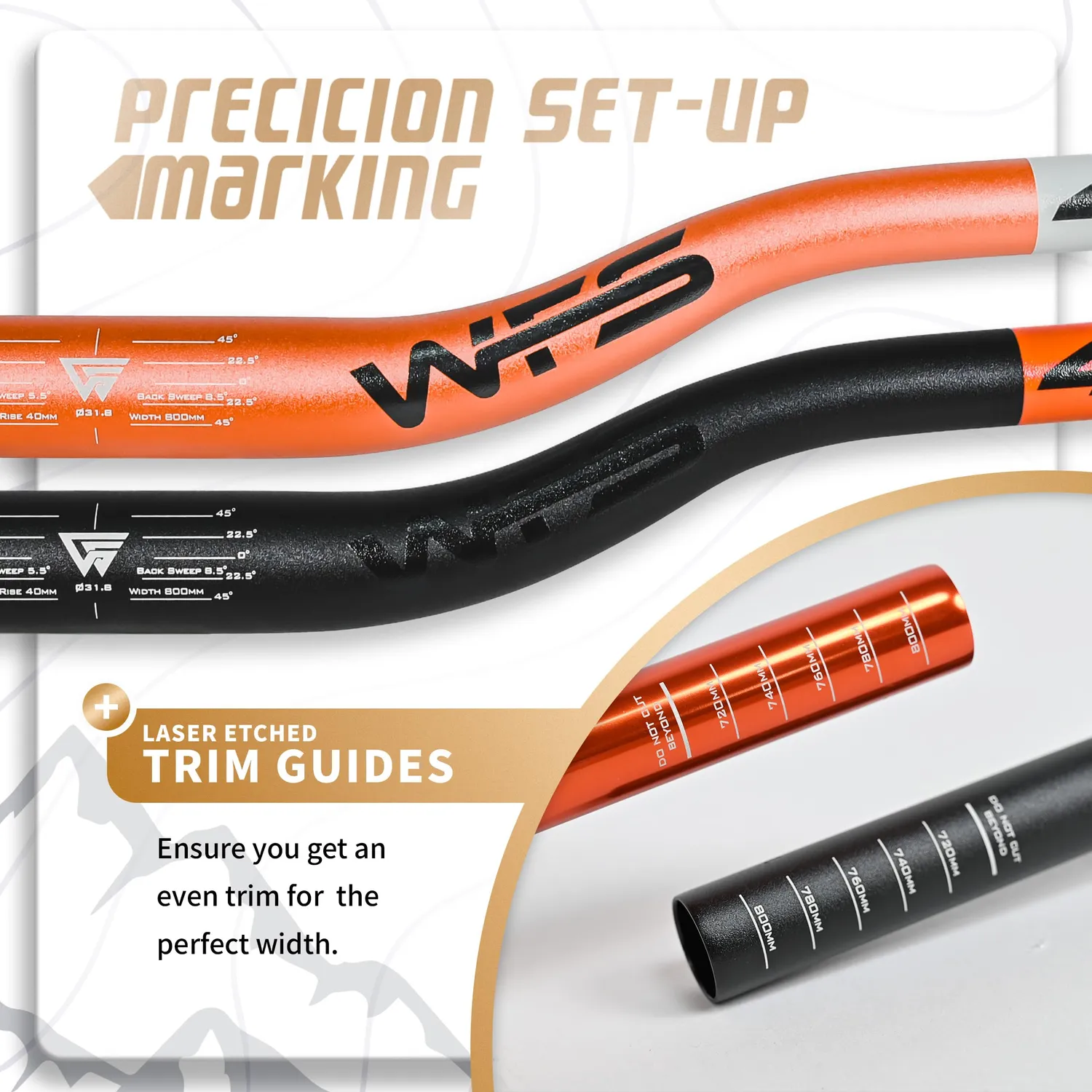 WFS Xtreme 31,8 x 800 mm manubrio bici Cashmoney rise 75 mm