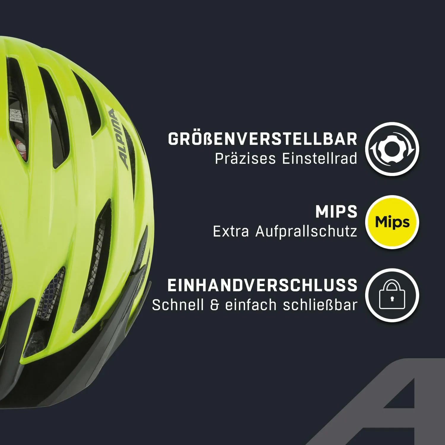 Alpina Gent MIPS casco bici 51-56 be visible gloss