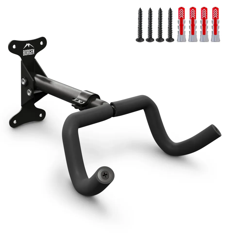 Borgen supporto bici da parete pieghevole nero 20 kg 1 pz