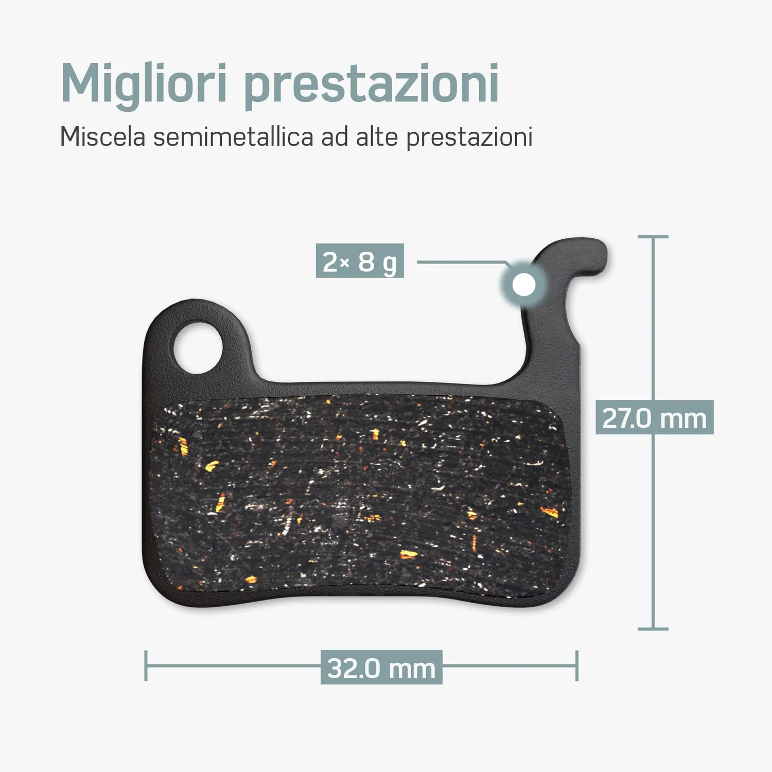 Borgen A01S pastiglie freno 2 paia mescola durevole